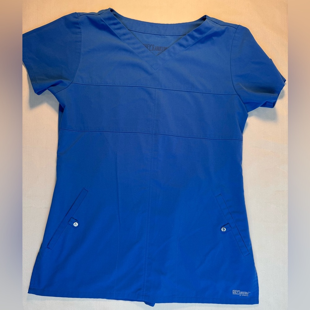Grey's Anatomy Women's V-Neck Scrub Top in Royal Blue